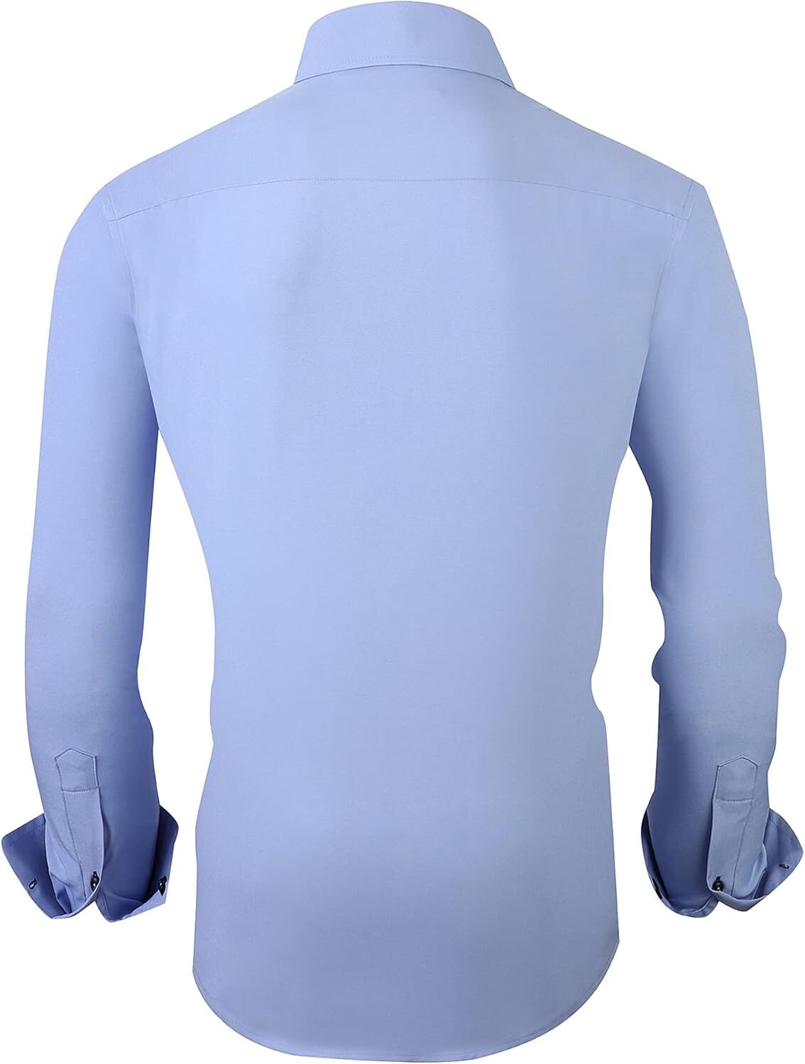 Men S Formal Shirt Wrinkle Free Regular Version Way Elastic Button Up