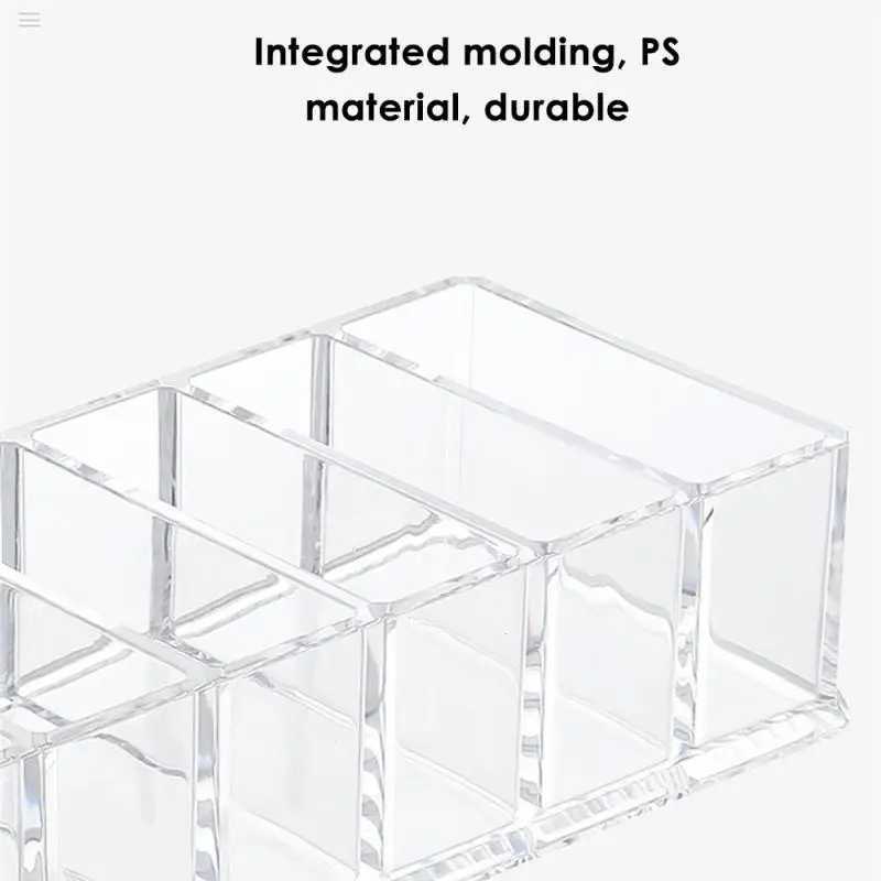 Transparent lipstick Cosmetic Makeup Acrylic Makeup Brush Tool Storage Box Case Make-up Brush Holder Table Organizer Makeup Tool Y240906