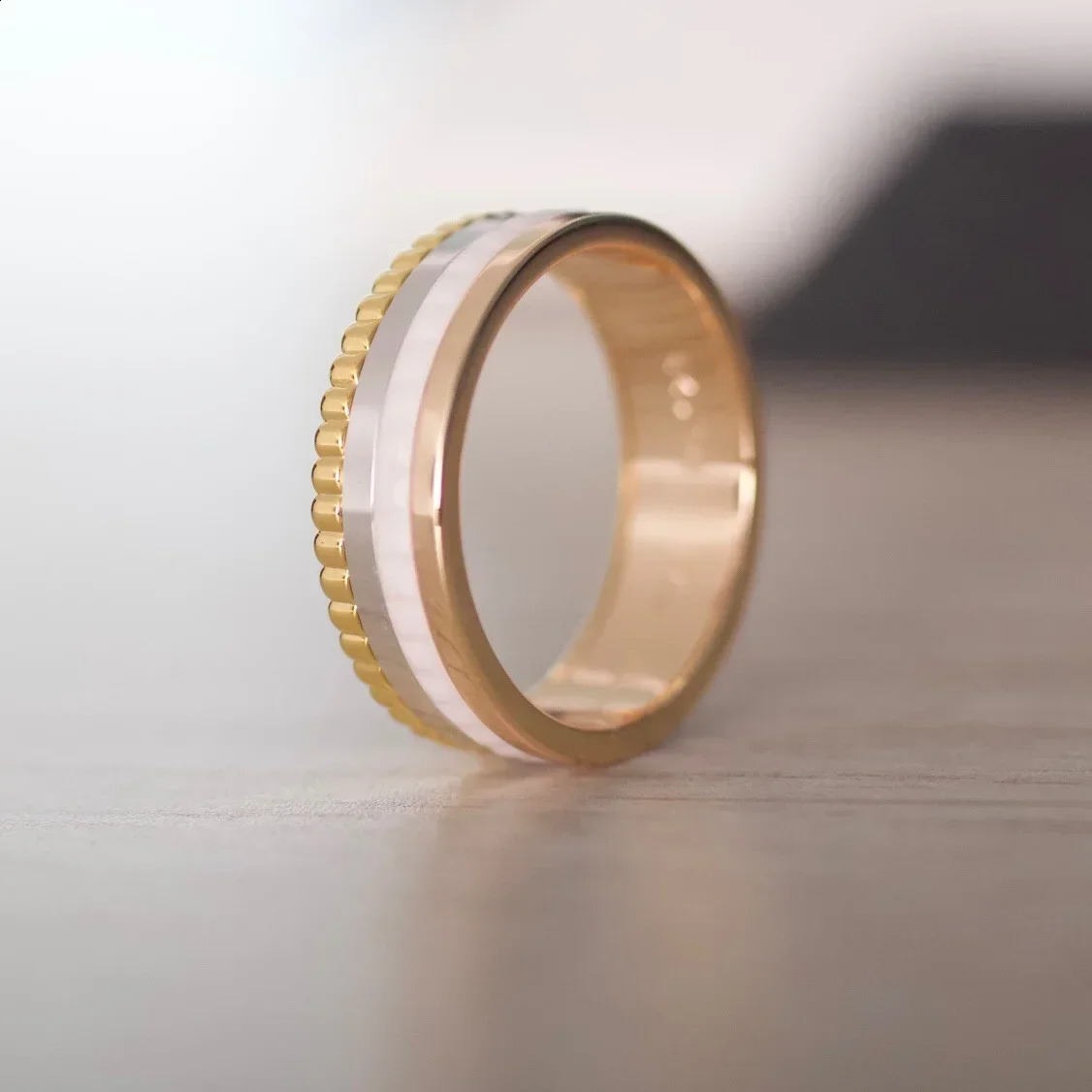 retro ring anniversary gift European jewelry ring couple ceramic geometric n engagement ring 240905