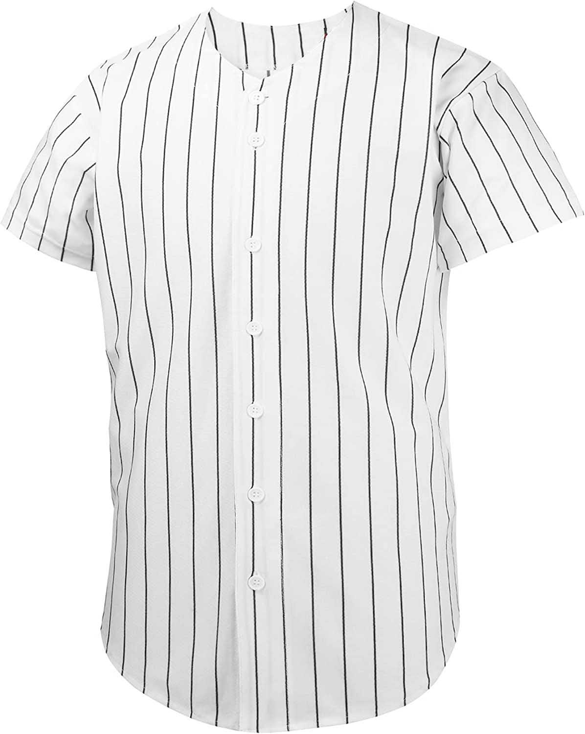 Men's cardigan baseball shirt Baseball T-shirt Men's shirts are breathable and loose