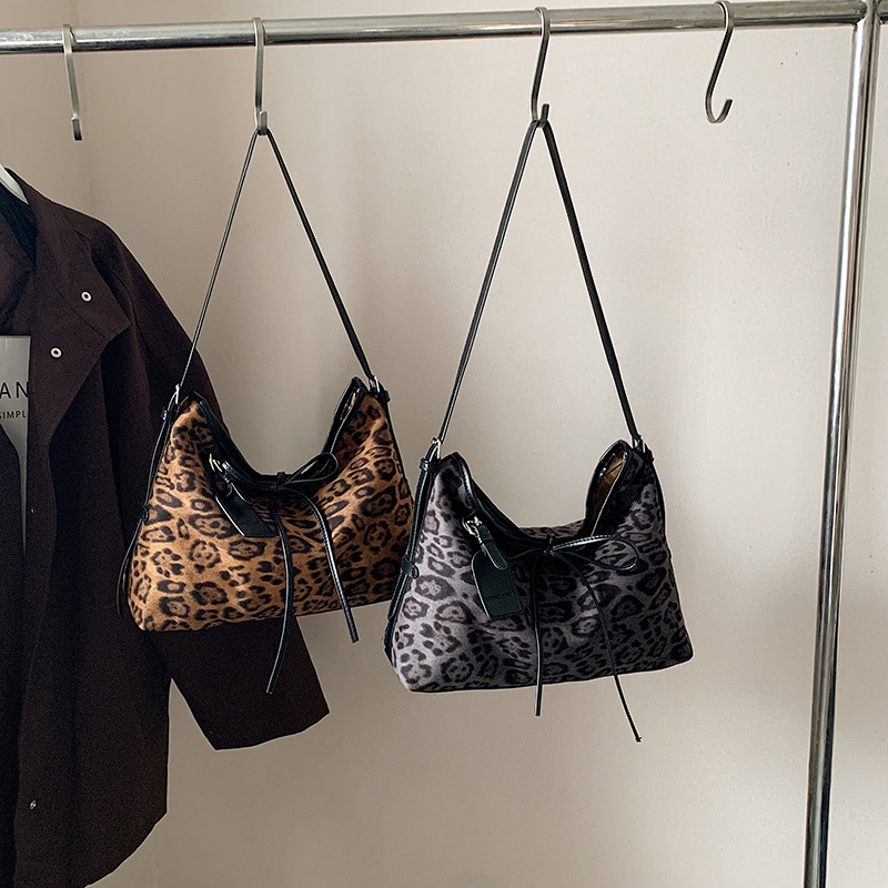 Women Fashion Shoulder Large Capacity Print Leopard Design Sense Tote Bag Free shipping 6c77