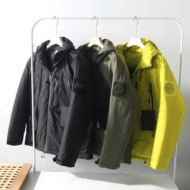 Outdoor mountain windproof and splash proof jacket autumn mens thick hooded attack jacket hiking cotton jacket W240905