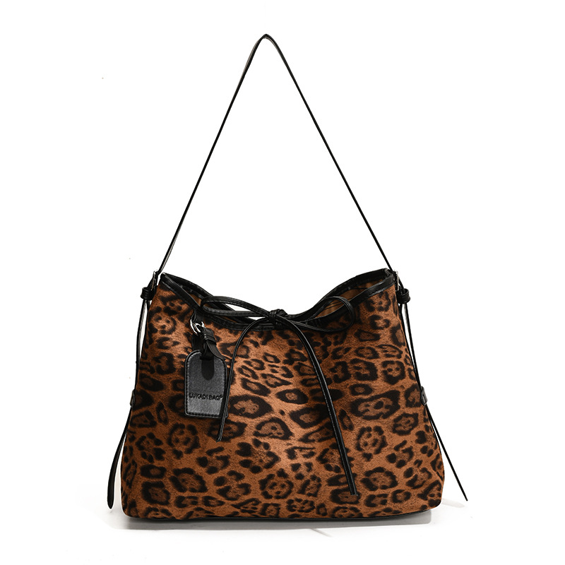 Women Fashion Shoulder Large Capacity Print Leopard Design Sense Tote Bag Free shipping 6c77