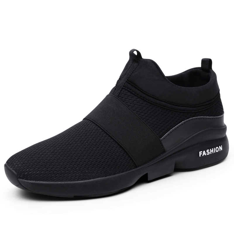 Black Sports Shoes for Mens Trainers Lightweight Sneakers Big Size 48 Casual Women Fashion Running Breathable Slip on Loafers