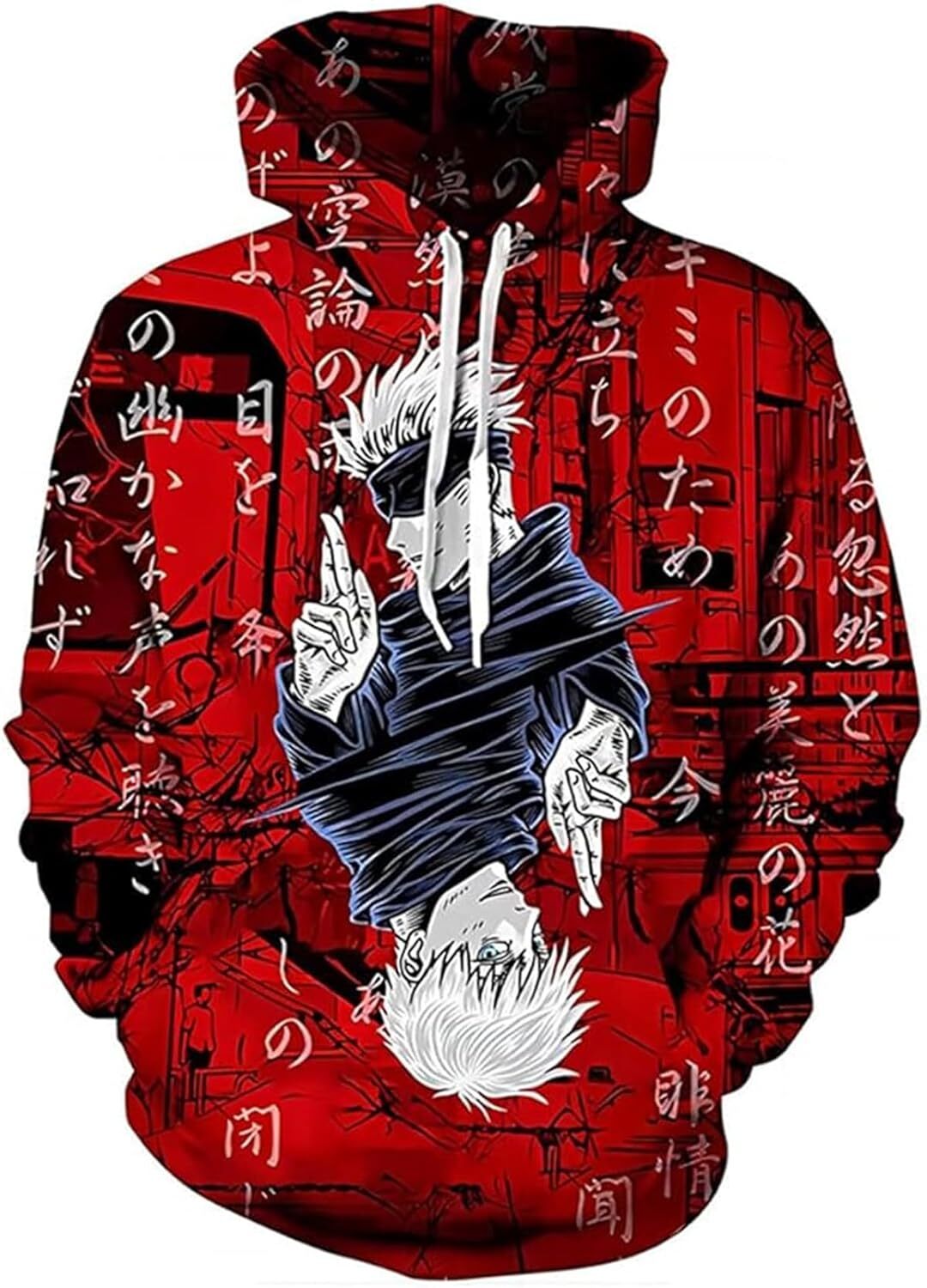 Hoodie for Mens Womens Itadori Yuji Gojo Hoodie Jujutsu Kaisem Cosplay Pullover Novelty Hoodies Anime Sweatshirts Graphic Hoodies sweatshirt