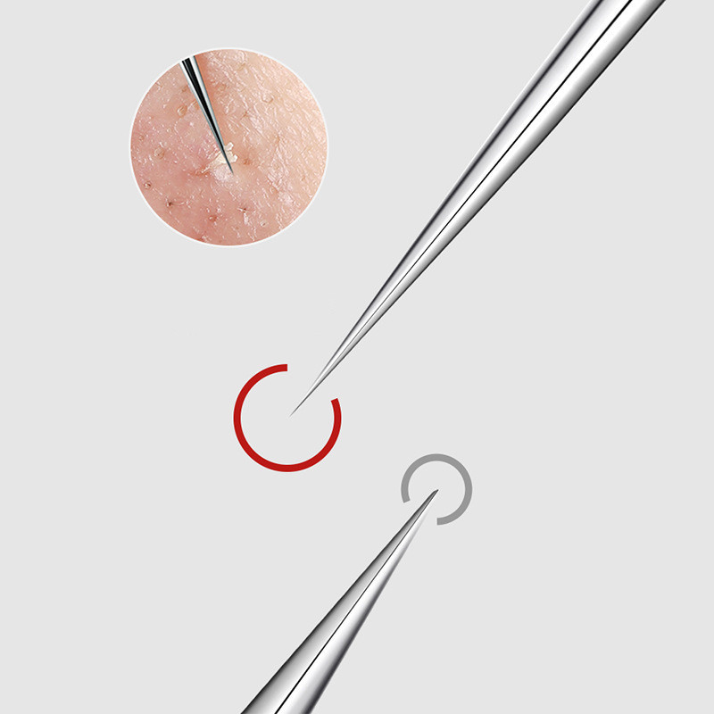 4 Styles Stainless Steel Pimple Popping Tool 50PCS Blackhead Remover Kit Precision Extractor Tweezers For Face Nose Skin Care Herramienta Para Reventa