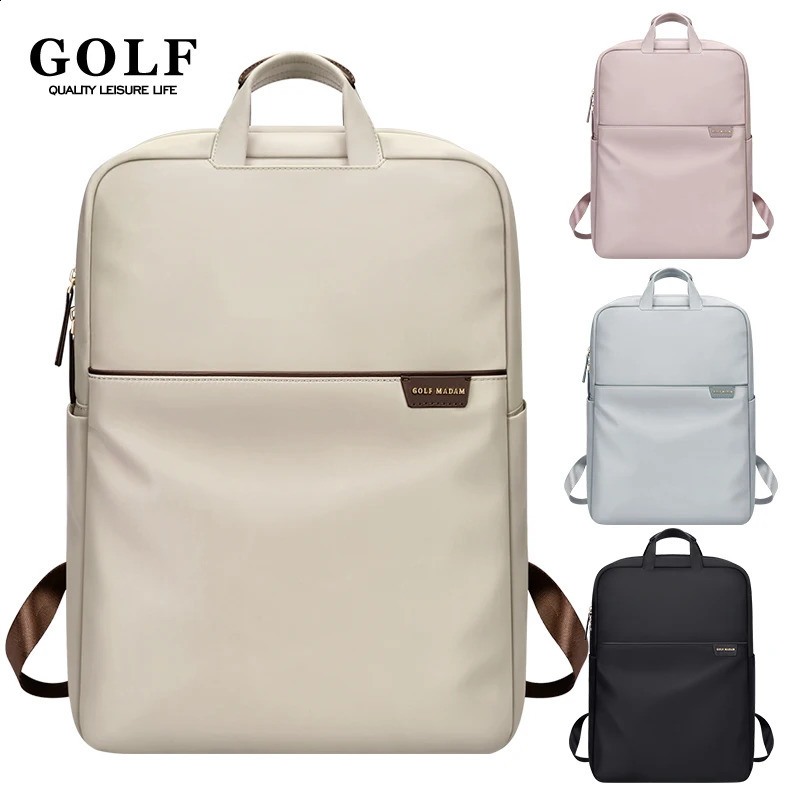 Golf 17 inch womens laptop backpack simple business bag fashionable large capacity travel Communicating University 240903