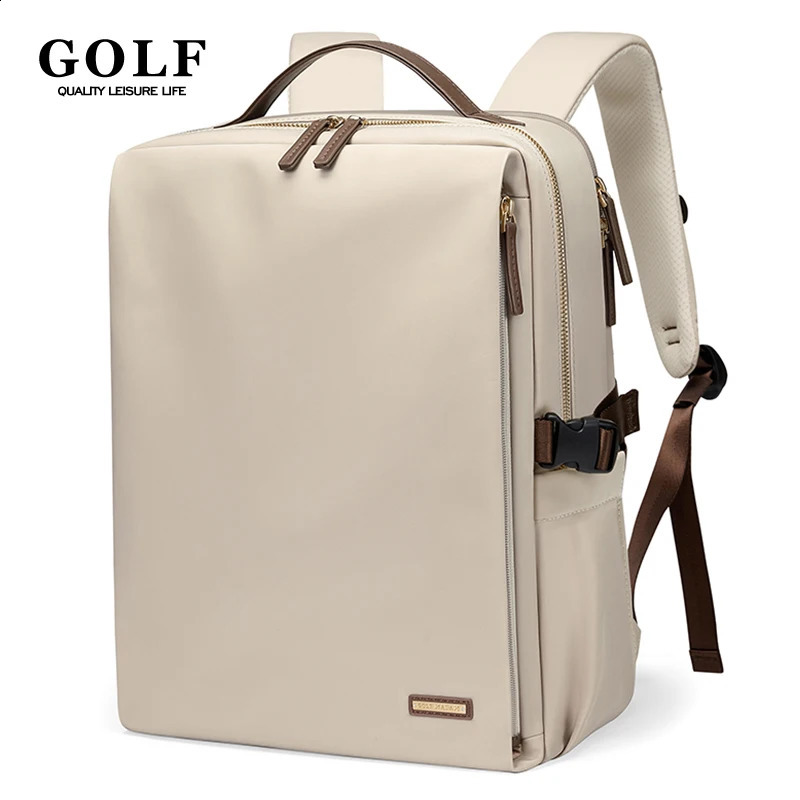 Golf womens large backpack 16 inch laptop waterproof travel nylon commuting expandable rectangular bag 227L 240903