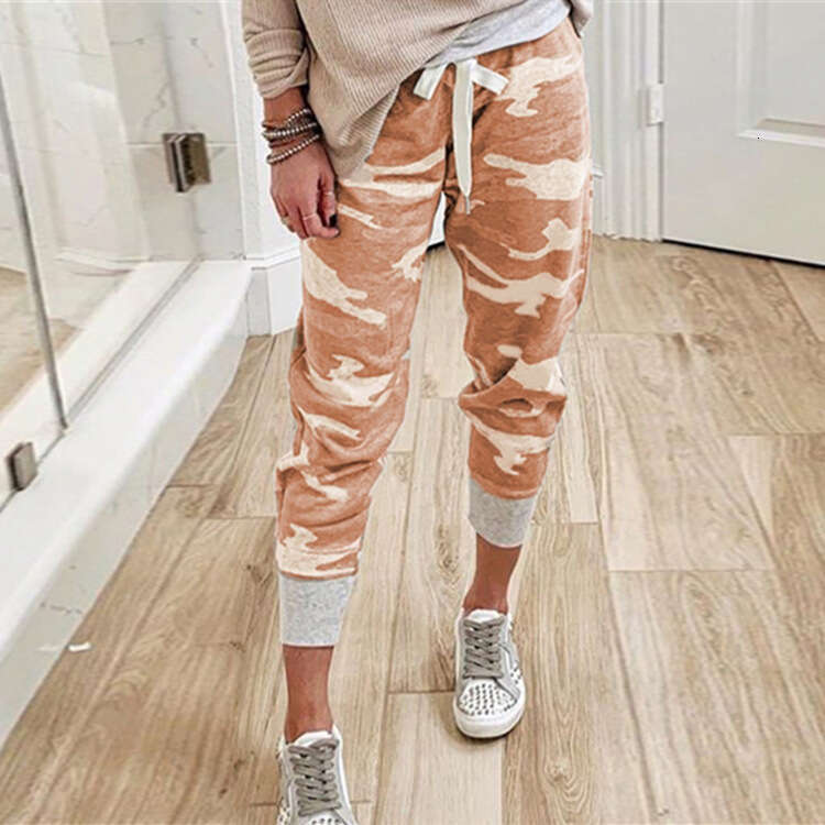 New 2024 Women's Camouflage Printed Casual Drawstring Running Pants