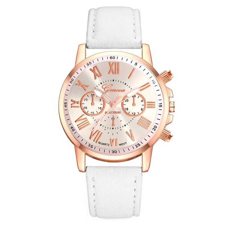 Reloj Mujer 2023 Womens Watch Womens White Leather Quartz Watch Womens Business Leisure Watch W240902