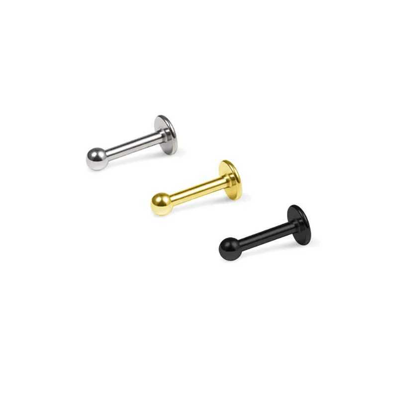 4pcs 2mm front spiral earrings screws ball earrings surgical steel earplugs anti allergic female jewelry 1.2x6x2mm W240803