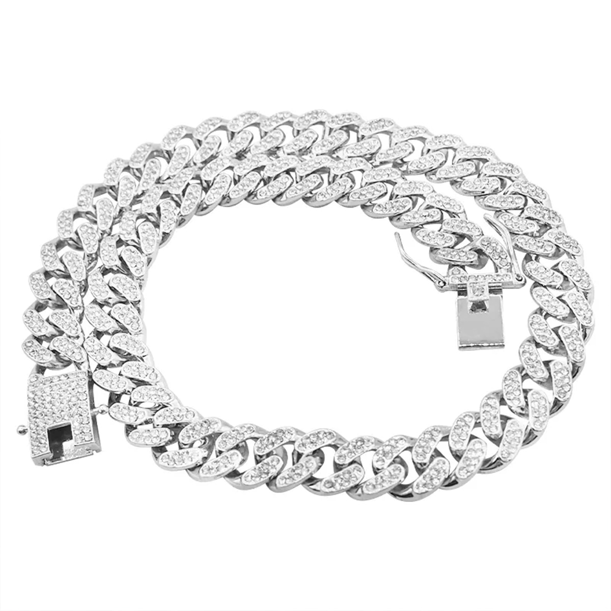 Halloween Pet toy Dog Chain Diamond Collar Walking Metal Chain Collar with Design Secure Buckle Pet Collar Jewelry Accessories for Small Medium Large 