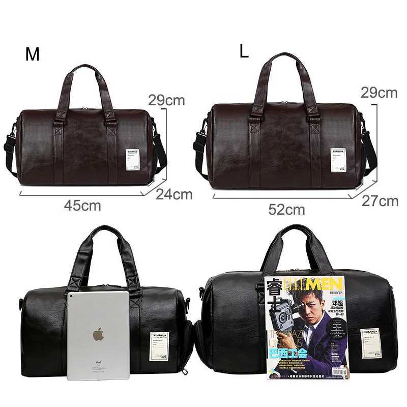 Leather fitness bag fitness training bag womens Sac De Sport Gymtas travel bag outdoor yoga bag XA627A W240906