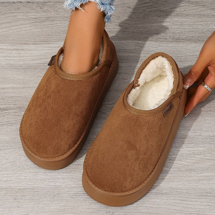 Women's snow boots 2024 new winter plus fleece short elastic boots for cold and warm and thick soft sole increase cotton shoes