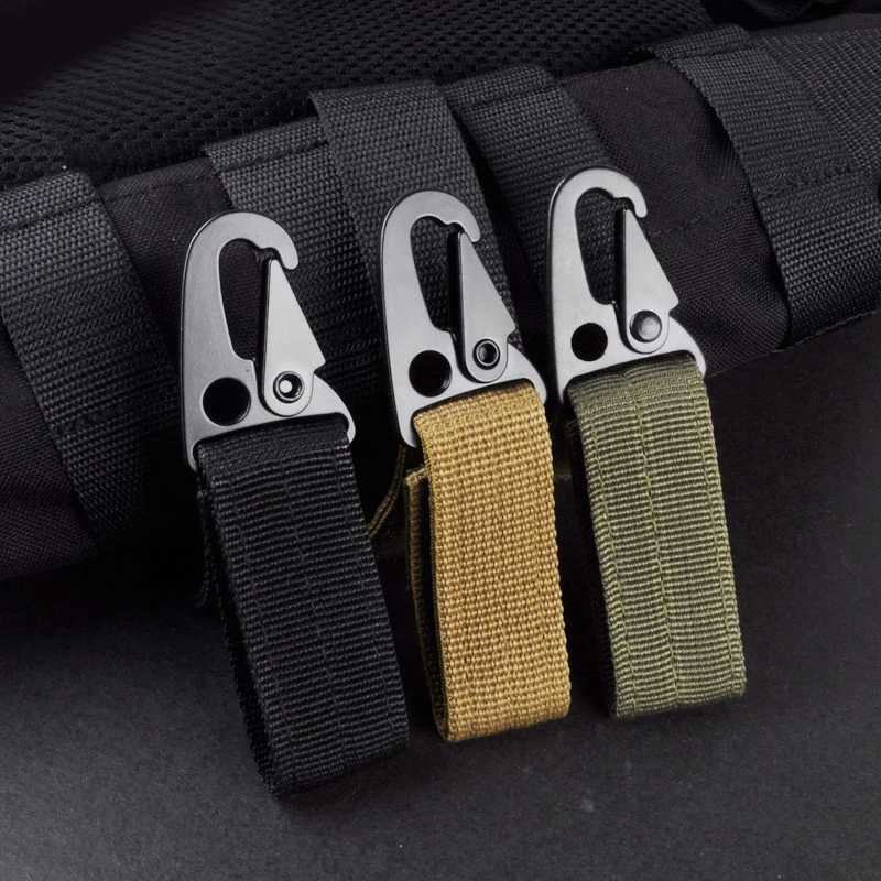 New outdoor multifunctional belt buckle hiking backpack nylon hanging buckle mens tactical belt accessories new keychain W240905