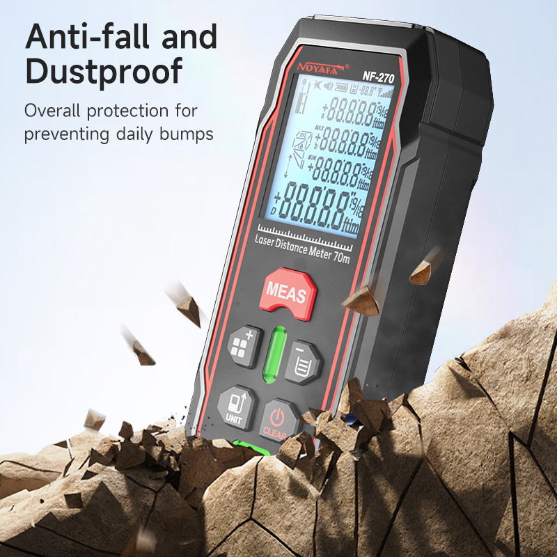 Noyafa NF-270 Laser Rangefinder - Accurate Measurement up to 70 Meters with Horizontal Bubbles & Angle Functionality