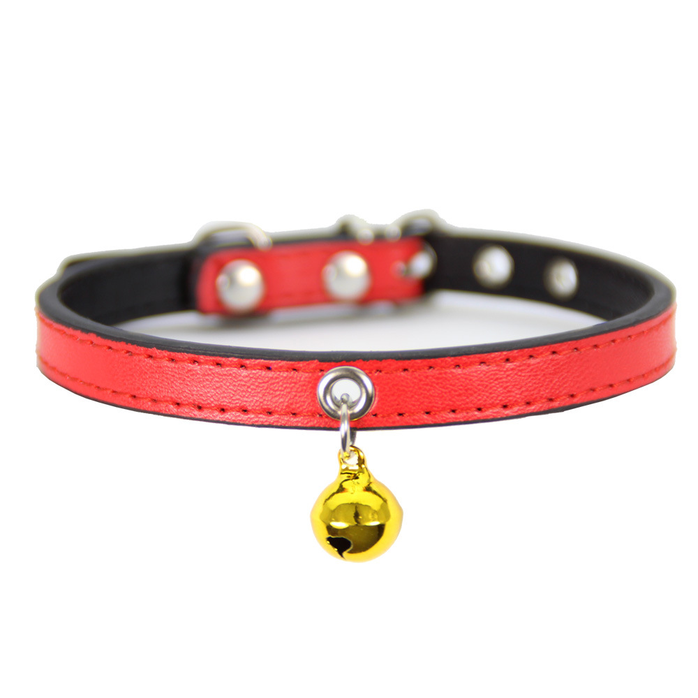 halloween Pet collar new item in stock wholesale pet collar PU black base cat collar bell