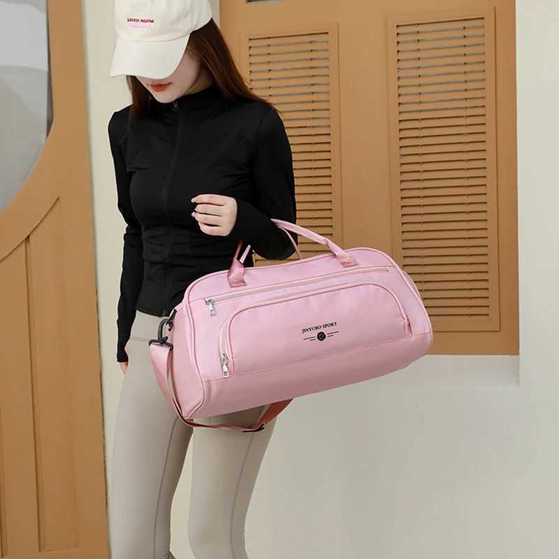 Womens gym fitness bag outdoor yoga handbag travel luggage handbag shoulder sports shoe pocket weekend side pocket W240906