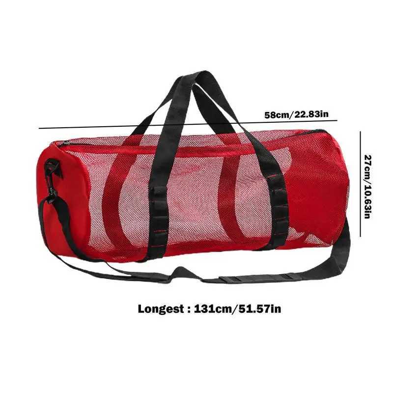 Mesh fitness bag yoga mat bag portable breathable sports bag with adjustable shoulder strap multifunctional inflatable equipment W240906