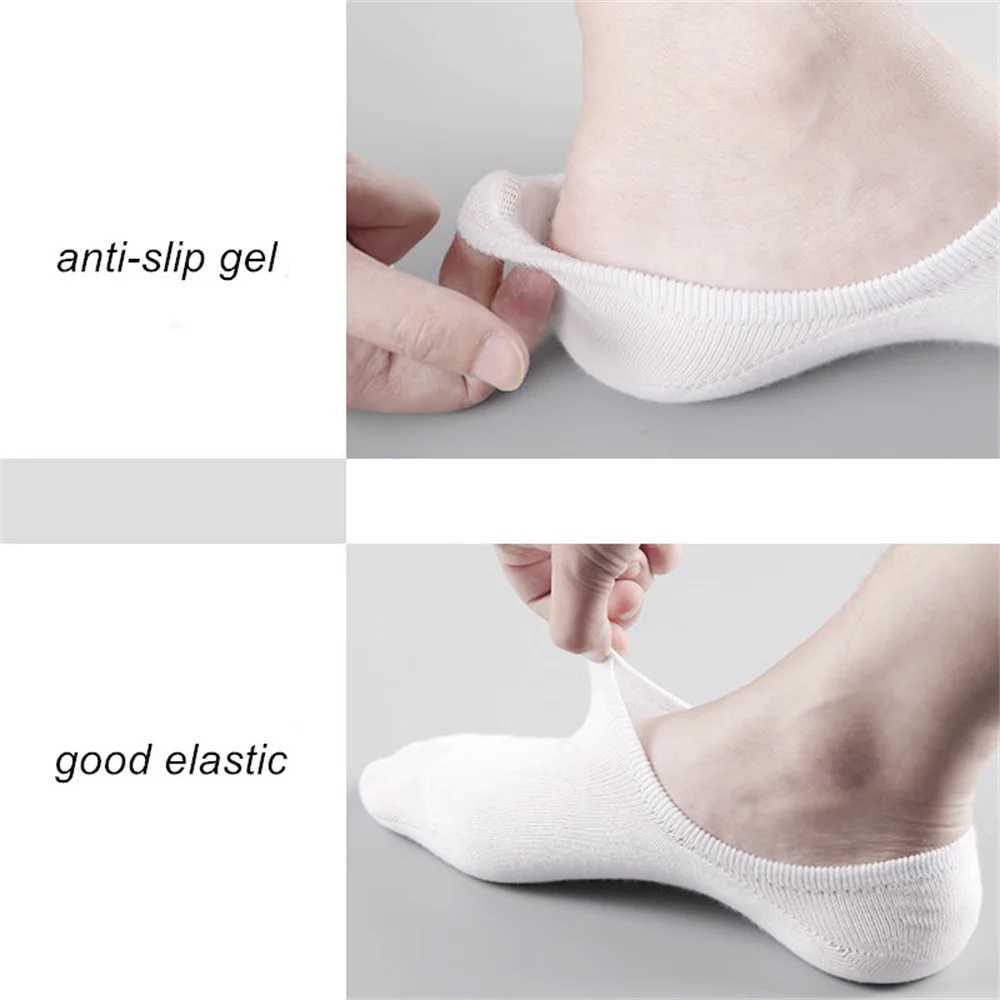 10 pairs of fast transport invisible cotton boat socks for mens running anti slip solid color womens summer ankle socks low cut W240905
