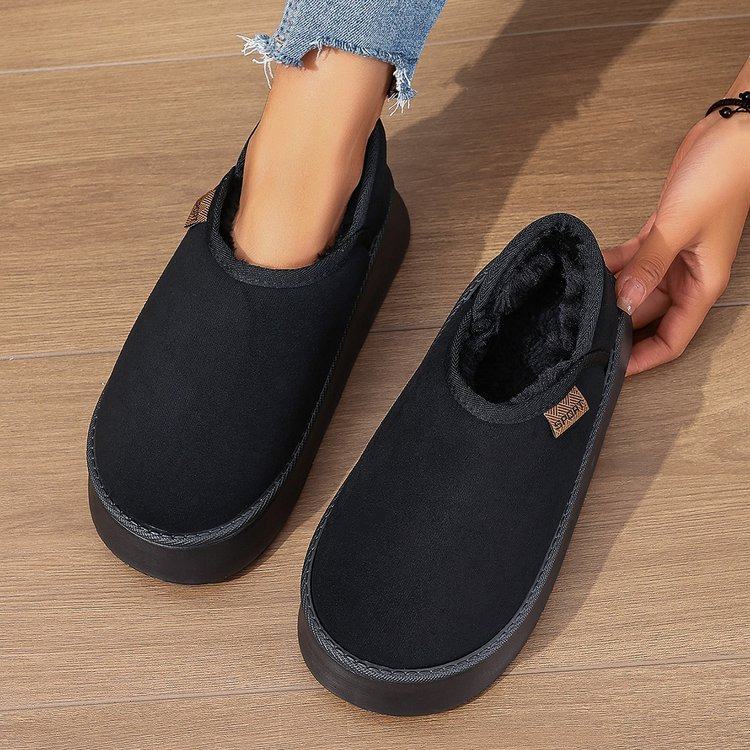 PD new wear thick soled bread shoes female winter thickened 2023 new winter ins warm cotton shoes