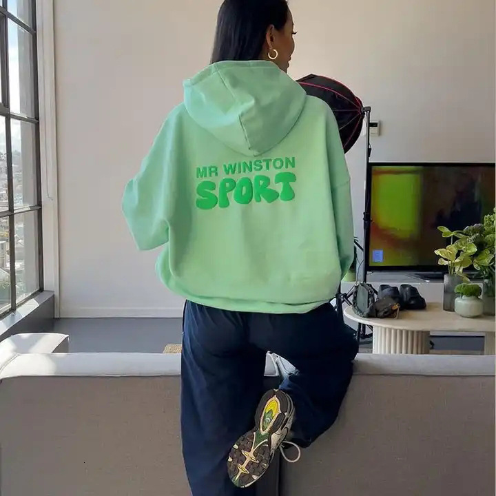 women's hoodie europe and the united states plus new slogan printed women's sleeved hoodie sports casual longsleeved sweatshirt designer hoo