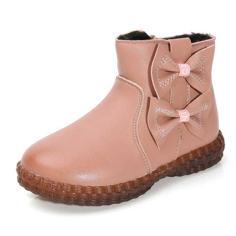 Autumn Winter Warm plush Girls Boots Kids snow boots Children Winter Boots Princess shoes red pink 2 3 4 5 6 7 8 9 10T M240906