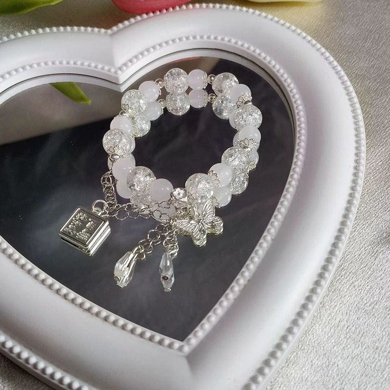 1 Tianguan Cifu Bracelet Cosplay Xie Lian Hua Cheng Heaven Official Blessing Butterfly Pendant Bead Bracelet Couple Gift 240905