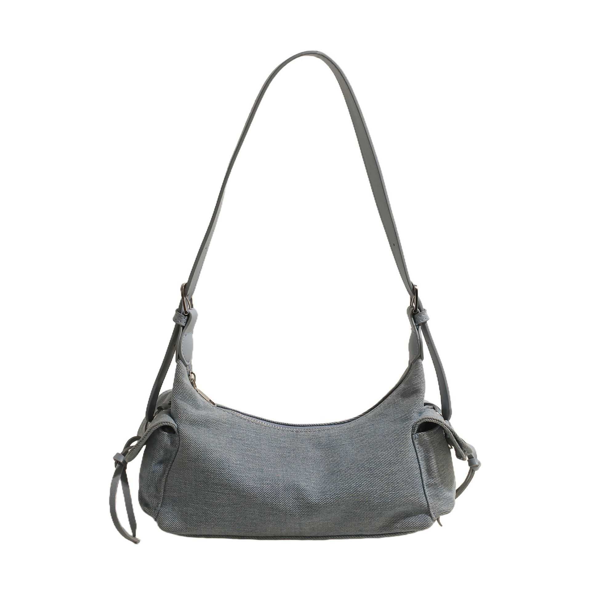Red soft leather commuting bag new women's new style spicy girl style motorcycle armpit shoulder bag 240915