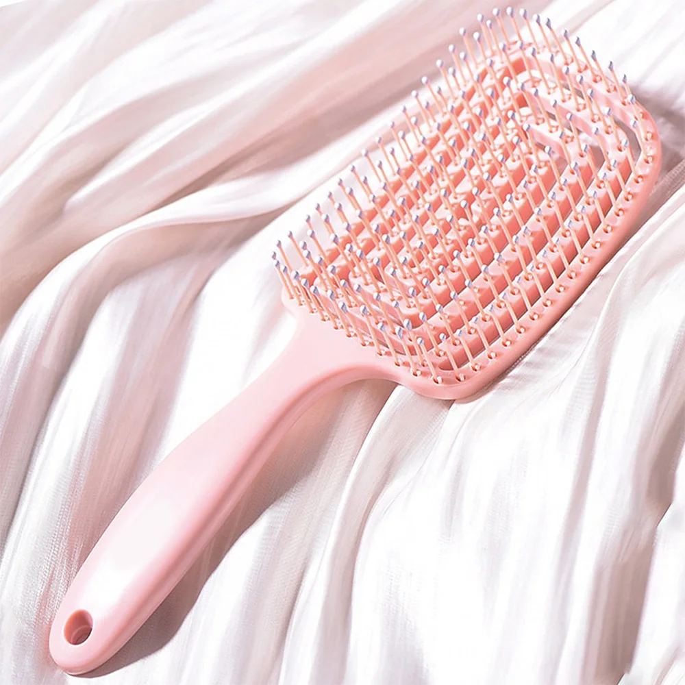 Curved hollow hair comb comb High cranial head massage fluffy comb hair comb wig comb