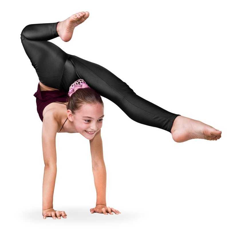 Children Girls Ballet Dance Pants Gymnastic Bright Solid Leggings High Elastic Breathable Tight Leggings Skinny Pants Y240906
