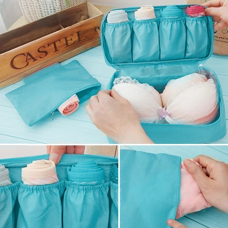 Portable underwear storage bag travel bra sorting clothing organizer 240906