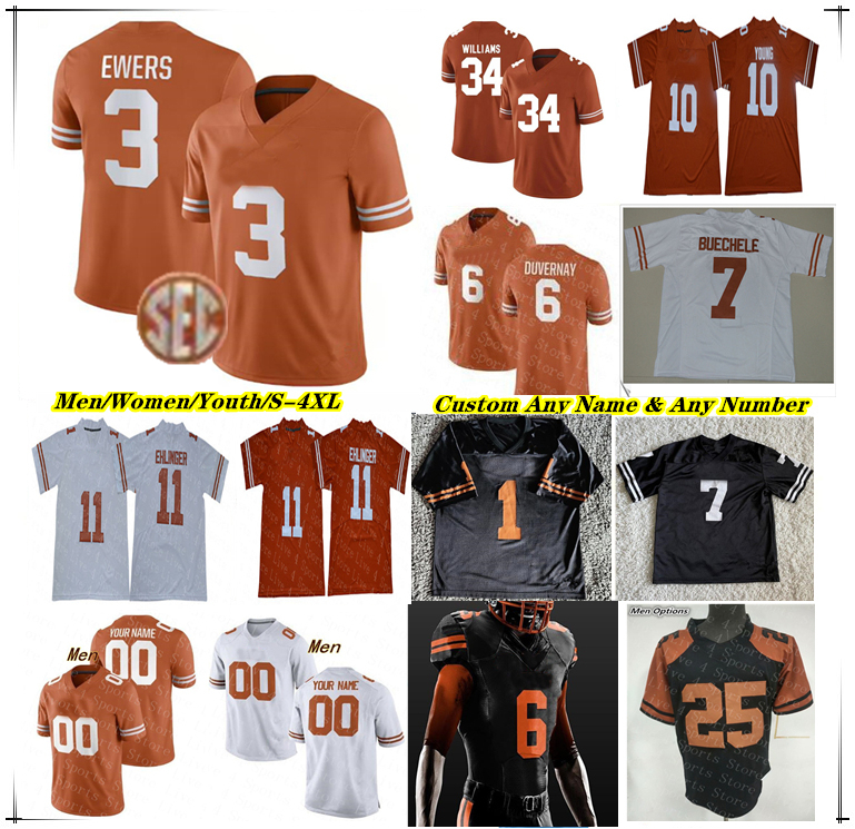 Quinn Ewers College Football Jerseys Arch Manning Jerrick Gibson Jaydon Blue Ryan Wingo Isaiah Bond Johntay Cook II Jaylon Guilbeau Anthony Hill Jr Jahdae Barron 4XL