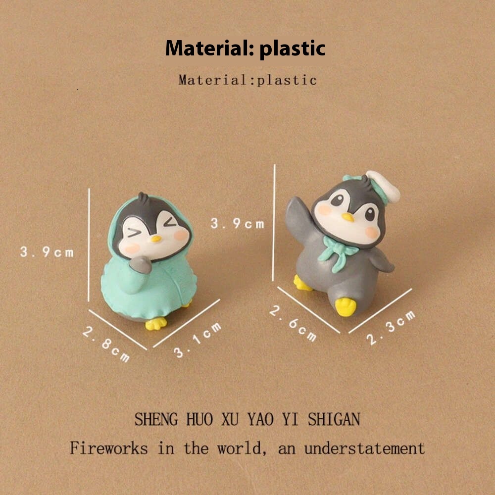 Pint-Sized Penguin Figure Collection Unique Artistic Toy Crafts Ideal for Desktop Decoration
