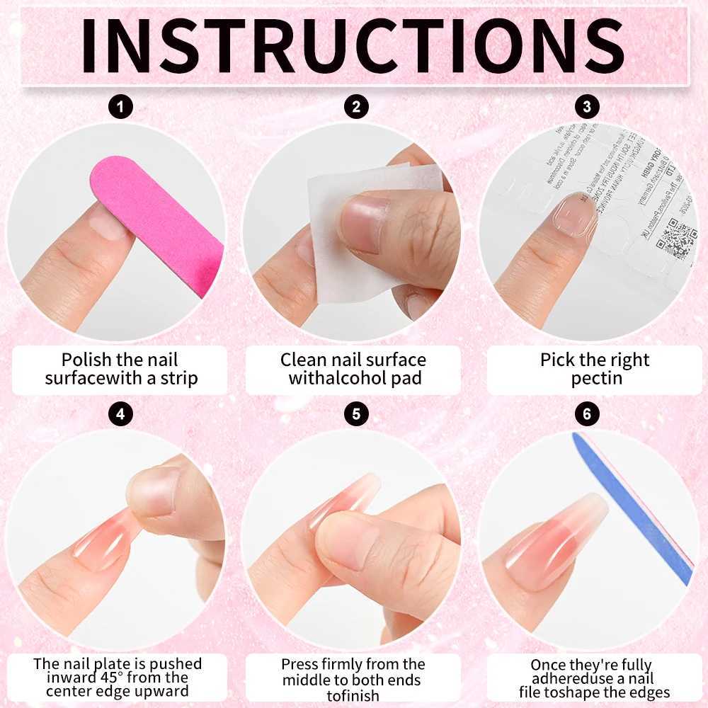 100 pieces of white square fake nails fully covered acrylic artificial fake nail tips female nail decoration 10 sizes according to nails W240905
