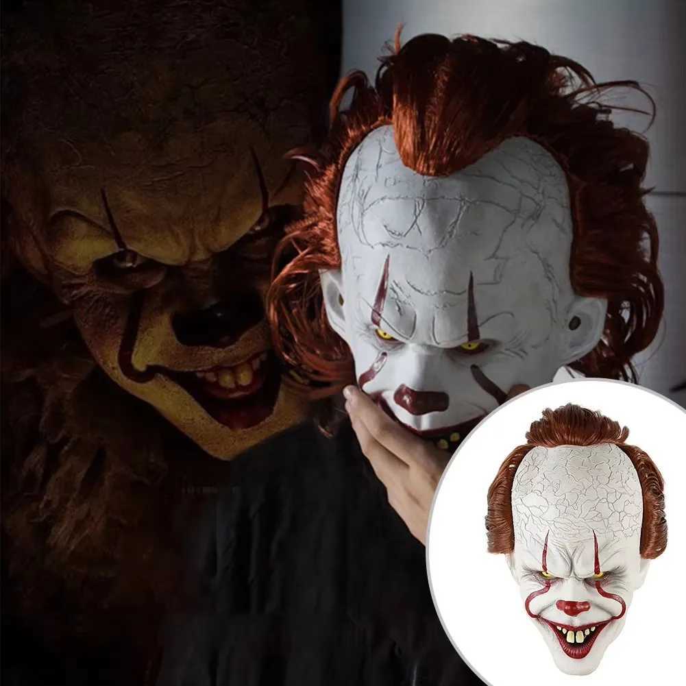 Designer Creepy Pennywise Joker Mask Cosplay Horror Evil Demon Clown gift set Killers Latex Helmet Halloween Carnival Party Costume Props Gifts Decora