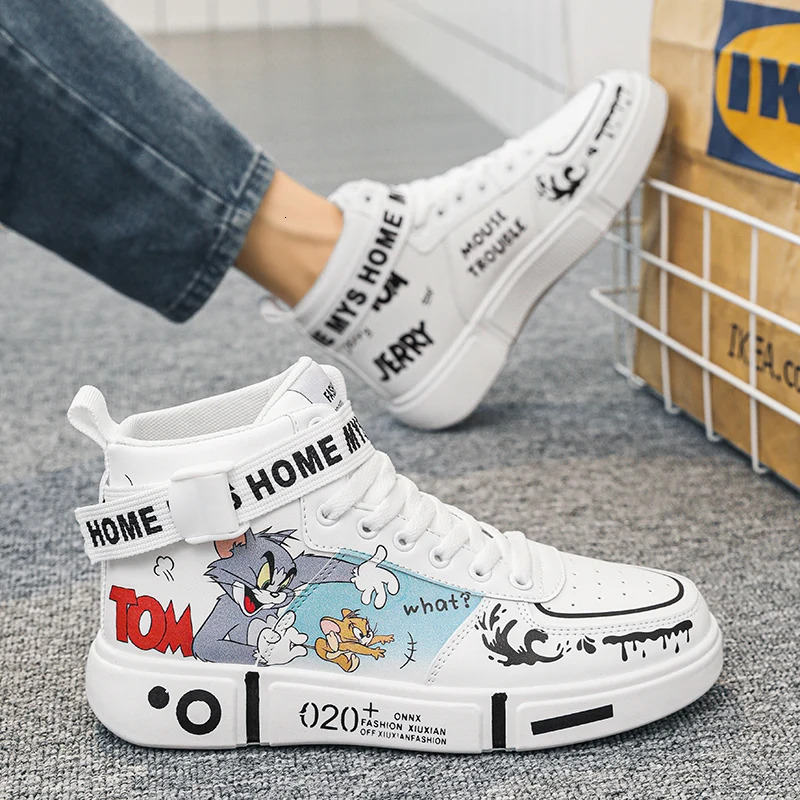 Mens Sneakers High-Top Casual Canvas Couple Cute Skate For Girl Free Shipping Design Womens Skateboard Shoes