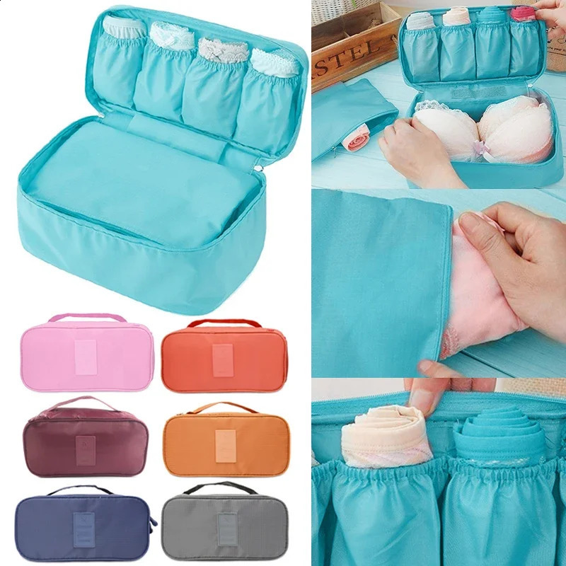 Portable underwear storage bag travel bra sorting clothing organizer 240906