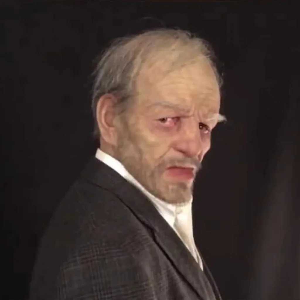 Realistic Elderly Man Mask Wrinkle Full For Head Mask Face Funny Devil Novelty Supplies Halloween Party Cosplay Masquerade PropsXJ240905