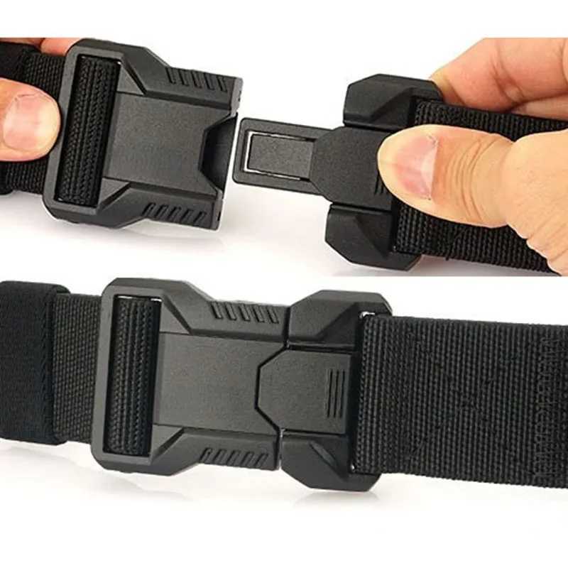 New aluminum alloy quick release detachable buckle elastic band for men durable tactical band for denim outdoor army hunting band W240905