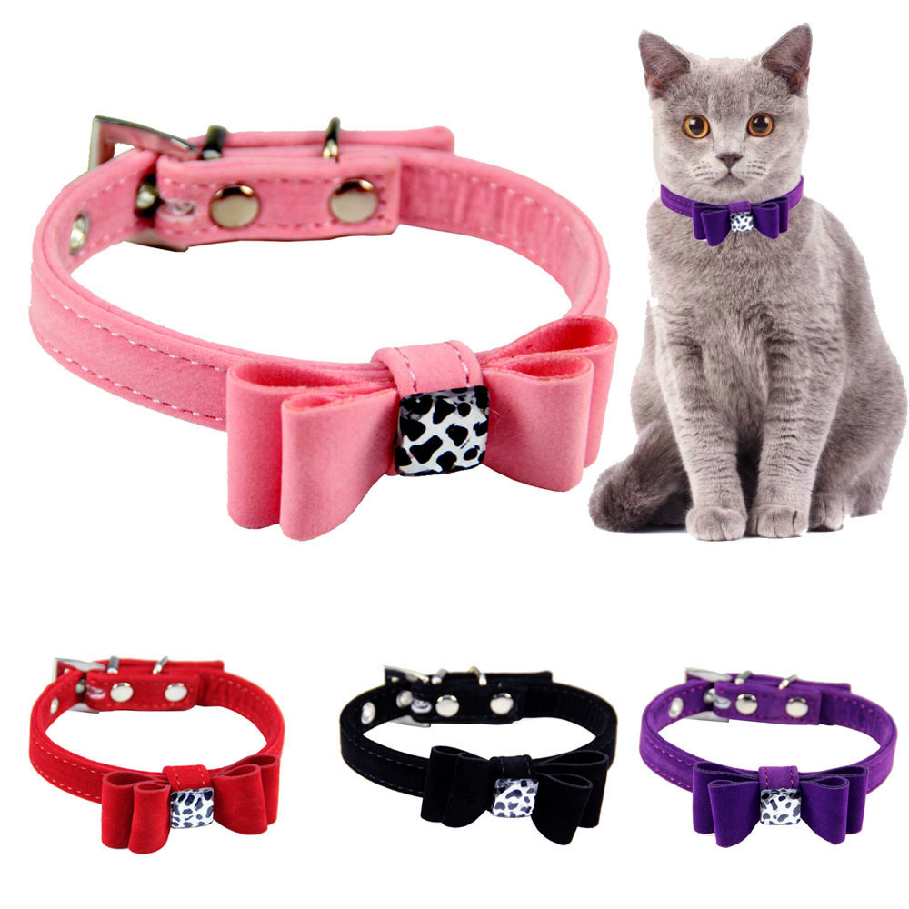 Pet collar personalized bow pet cat collar plush soft suitable for pets to wear is the perfect gift for pets