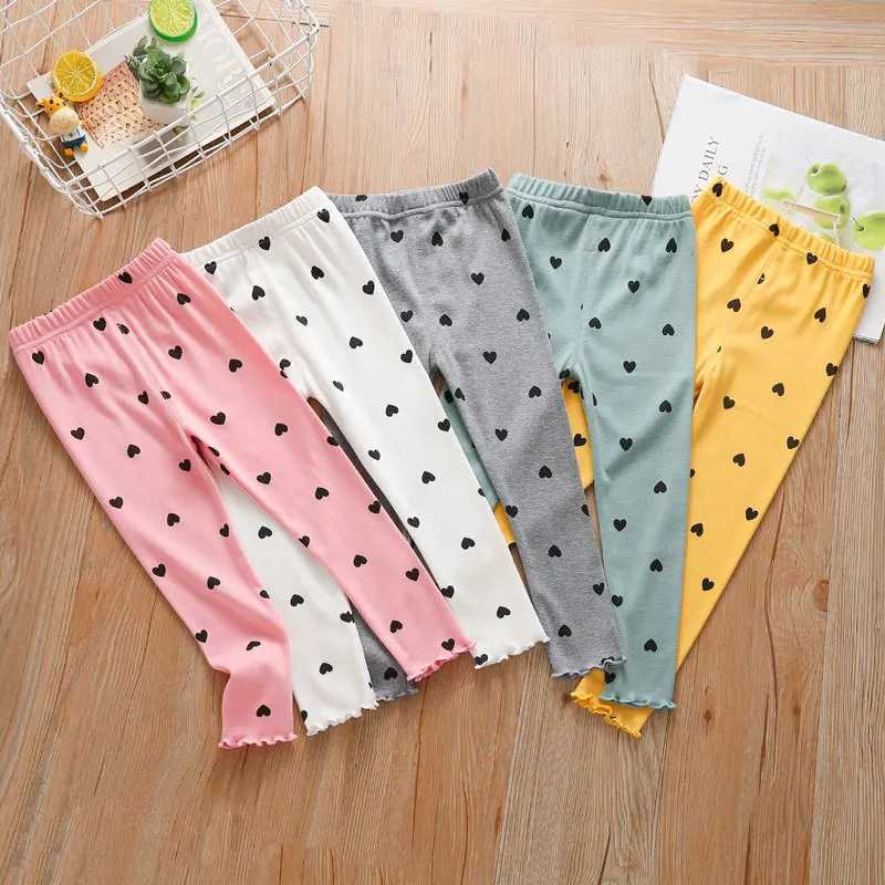 V-TREE Girls Leggings Skinny Print Dot Trousers Kids Slim Stretch Pants Cotton Pattern Spring And Autumn Childrens Clothing Y240906