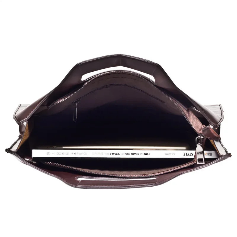 y business briefcase mens handbag retro PU leather 240906