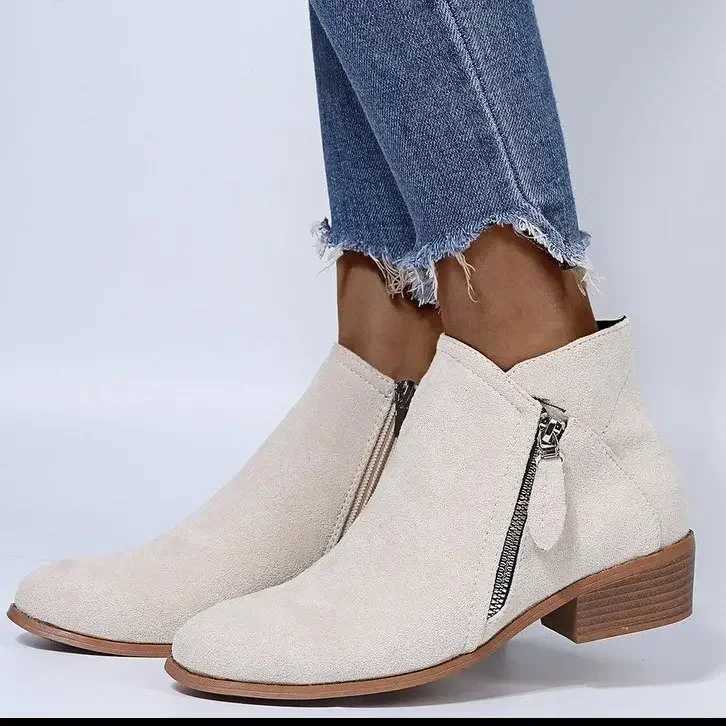 Womens ankle boots autumn square high heels platform sexy womens khaki high heels 2024 new winter fashion boots CL240906
