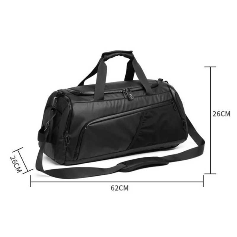 Mens fitness bag large capacity training fitness exercise sports bag backpack dry and wet yoga bag business travel bag with shoe bag W240906