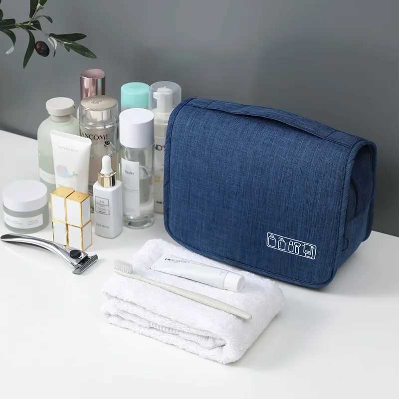 Oxford fabric mens business portable storage bag toilet organizer womens makeup bag waterproof hanging travel washing bag W240905