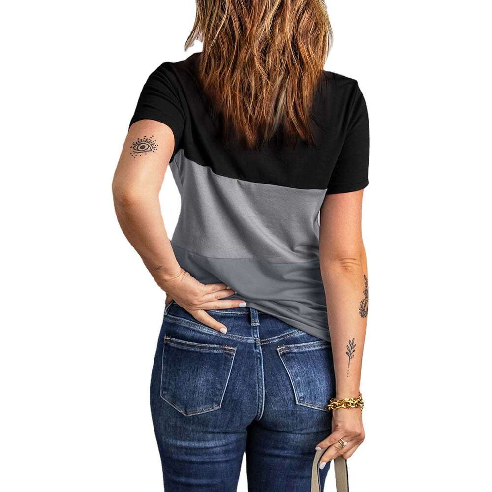 2024 Spring/Summer New Short Sleeve T-shirt Women's Loose Versatile Top Colored