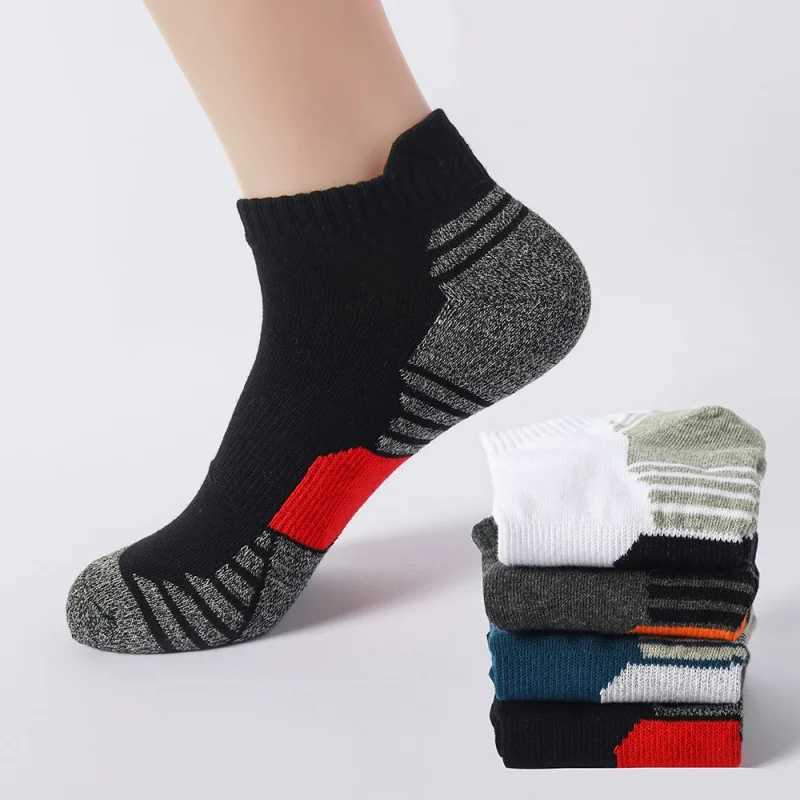 5 Pairs High Quality Men Sock Cotton Short Socks for Male Low-Cut Ankle socks Breathable Summer Casual Soft Sports Socks EU38-45 Y240906