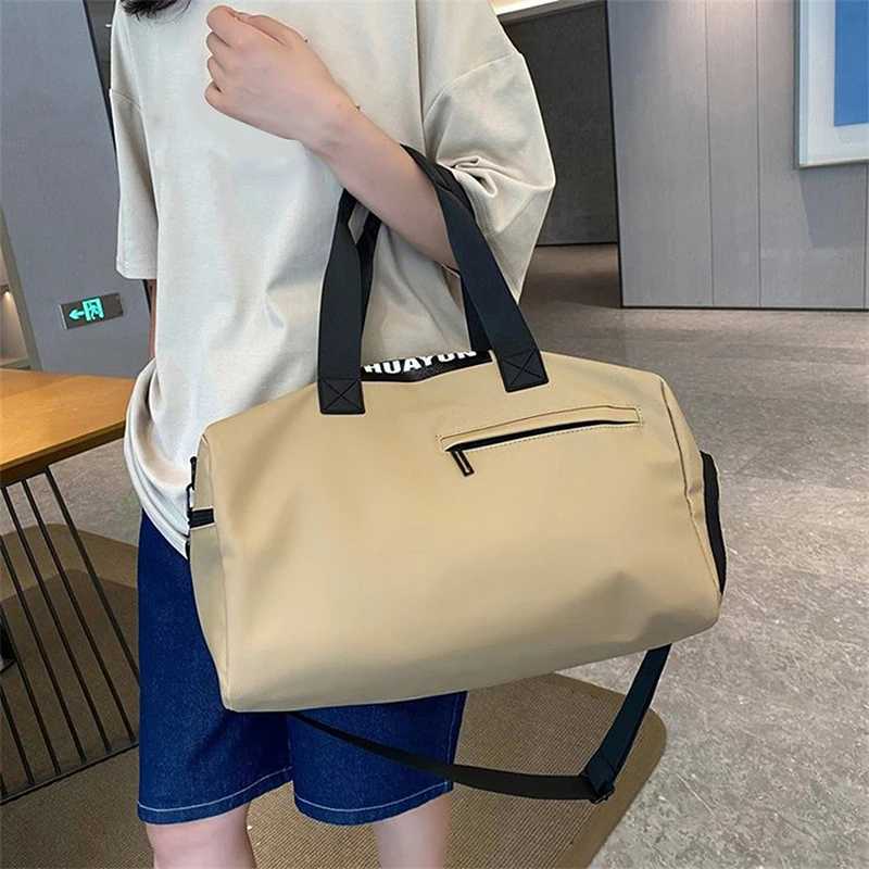 Large capacity yoga fitness bag waterproof womens swimming outdoor sports bag multifunctional manual travel luggage weekend bag W240906