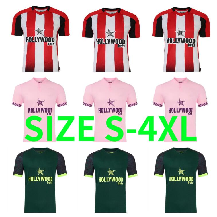2024 2025 Brentfords home soccer jerseys 24 25 YARMOLYUK HICKEY HENRY JENSEN SCHADE TONEY MBEUMO JANELT football shirts men kids kit